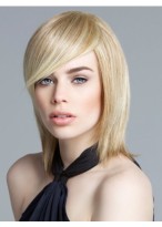 Attractive Human Hair Straight Capless Wig 
