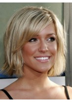 Elaborately Human Hair Lace Front Wig 