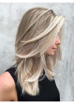 Straight Lace Front Synthetic Shoulder Length Wig 