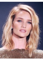 Shoulder Length Stylish Wavy Lace Front Synthetic Wig 