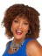 Curly Medium Synthetic African American Wig