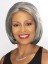 Capless Bob Style Straight Gray Wig