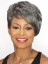 Side Swept Fringe Short Gray Wig