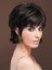Eyebrow-Length Full Bang Black Wig