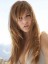 Straight Human Hair Capless Wig With Bangs