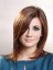 Brown Medium Human Hair Wig With Side Bangs