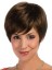 Lace Front Synthetic Cropped Wig With Asymmetric Fringe