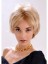 Feminine Short Wavy Monofilament Blonde Wig