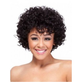 Curly Medium African American Wig
