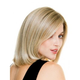 Chin Length Silky Straight Lace Front Synthetic Wig