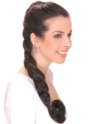 Braid Remy Hair Straight Ponytail