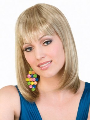 Natural Lace Front Medium Length Synthetic Wig