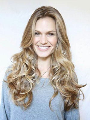 Glamorous Human Hair Wavy Lace Front Wig