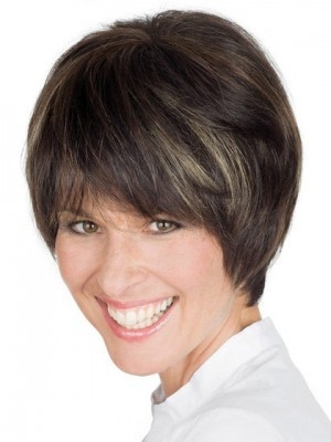 Short Cropped Fringe Lace Front Remy Human Hair Wig