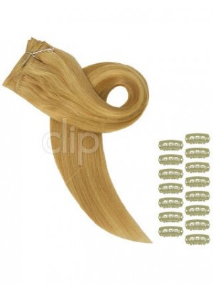 16" Diy Set Charming Clip In Hair Extensions
