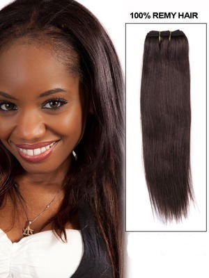 16" Straight Human Hair Extension With Clips
