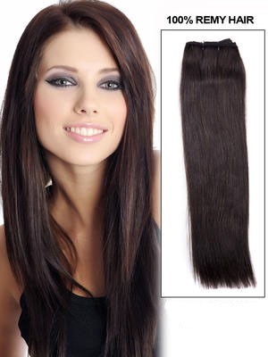 16" Long Straight Remy Human Hair Extension
