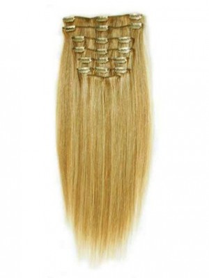 10 Pcs From 14" Straight Vogue Clip In Full Head Set