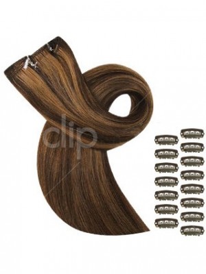 14" Fashion Diy Set Clip In Hair Extensions