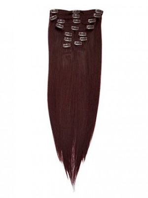 Straight 10 Pcs From 14" Clip In Full Head Set