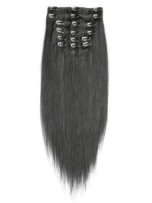 10 Pcs From 14" Natural Straight Clip In Full Head Set