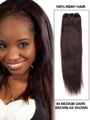 16" Silky Straight Remy Hair Weft Extensions