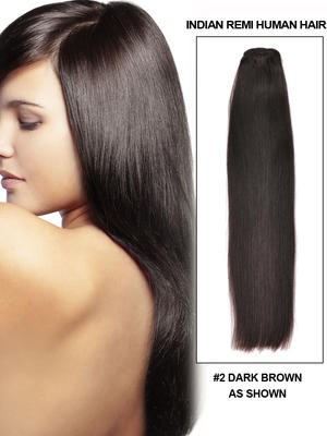 24" Straight Natural Remy Hair Extensions