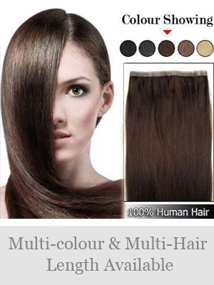 Straight 20" PU Skin Weft Remy Human Hair Extensions