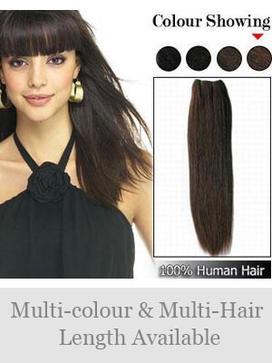 Silky Straight Remy Human Hair Full Head Extensions