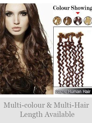 20 100 Wavy Nail Tip Remy Hair Extensions Real Human Hair