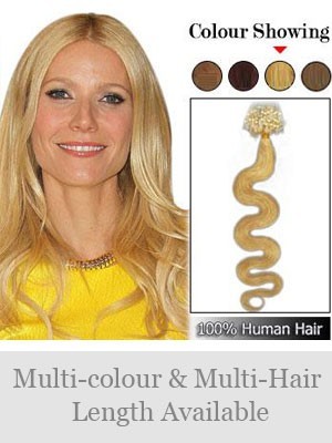 20" Charming 100% Human Hair Wavy Micro Loop Hair Extensions