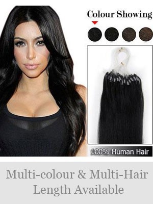 Elegant 18" 100% Human Hair Micro Loop Extensions