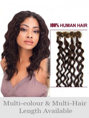 20" Gorgeous Curly Human Hair Nail Tip Extension