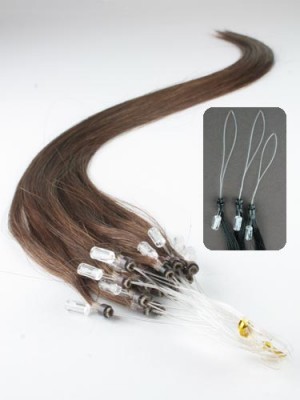 16" Straight Micro Loop Human Hair Extensions 