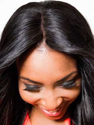 Remy Hair Middle Part Straight Lace Closure
