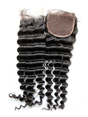 Remy Hair Deep Curly Free Part Lace Closure