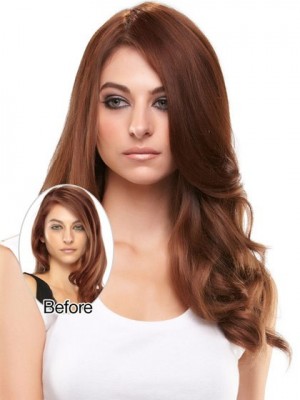 Long Wavy Remy Human Hair Hairpieces