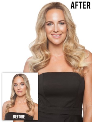 Natural Wavy Synthetic Clip In  Hairpieces