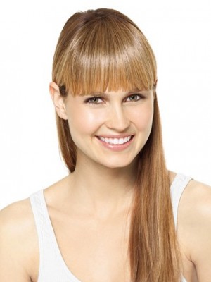 Blonde Remy Hair Clip In Fringes