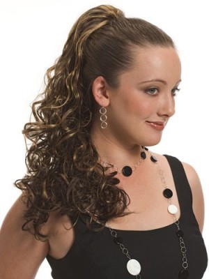 Claw Clip Synthetic Flow Curled Ponytail