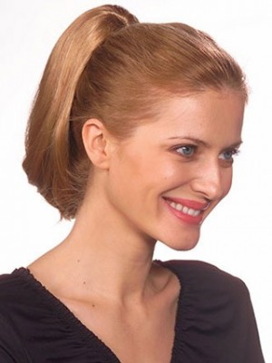Sleek Straight Clip On Synthetic Ponytail