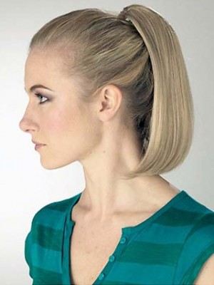 Straight Bob Shape Synthetic Ponytail With Clip