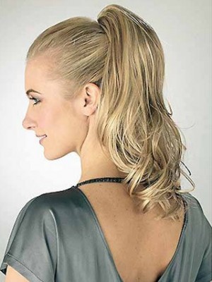 Wavy With Claw-Clip Attachment Synthetic Ponytail