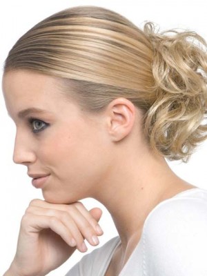 Blonde Soft Curly Scrunchie Style Wrap