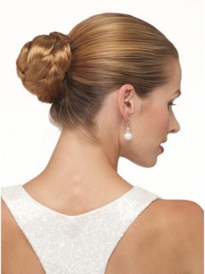 Brown Synthetic Updo With Pressure Clip