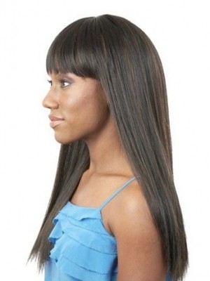 Black Straight Capless Synthetic Wig