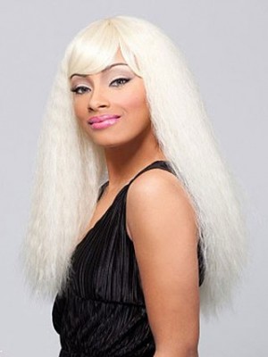 Long Straight Blonde Remy Human Hair Wig