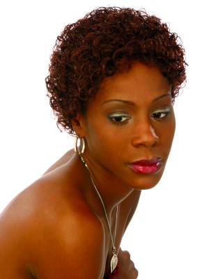 Short Curly Synthetic African American Wig