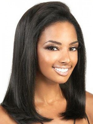 Straight Remy Human Hair Front Wig