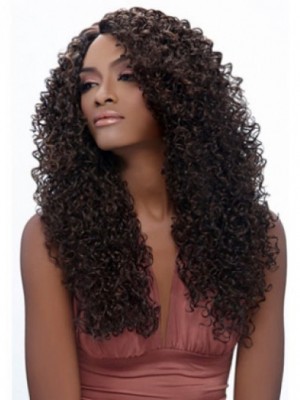 Curly Long African American Wig Without Bangs